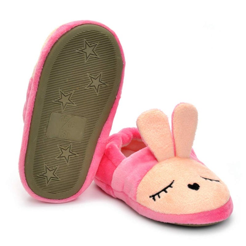 Csfry Baby Girl's Pink Rabbit Slipper US 11-12 - Image 2